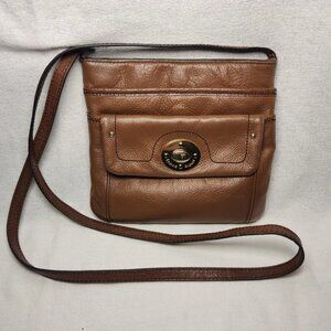 Etienne Agner Brown Leather Crossbody Bag Purse Handbag